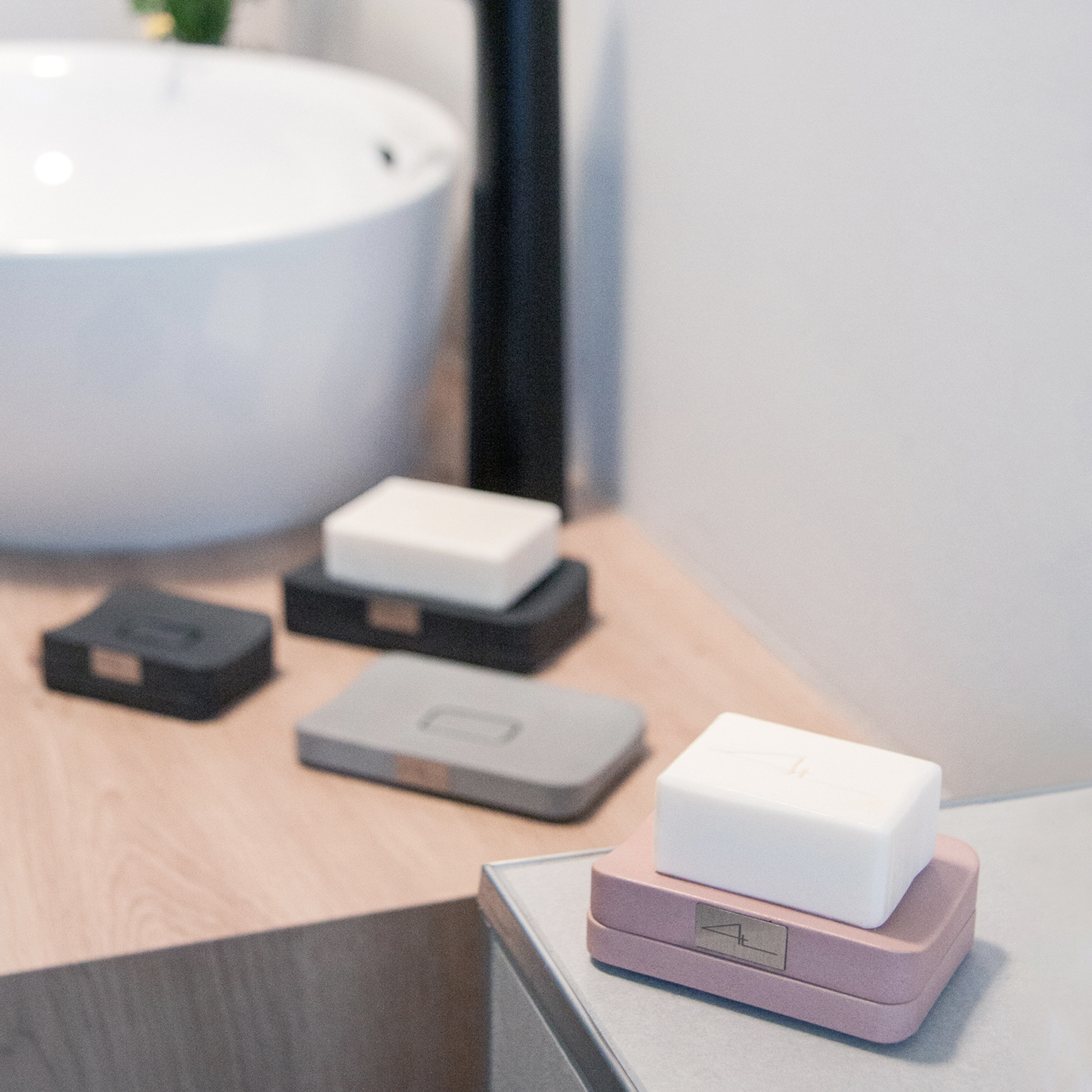 Seifenschale Klara klein Set aus der Studio 4L Betonmanufaktur.