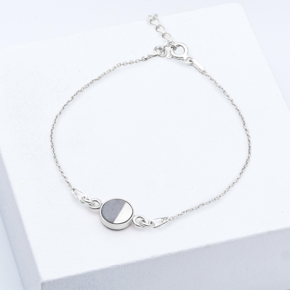 Armband R21 Silber Grau | Schwarz