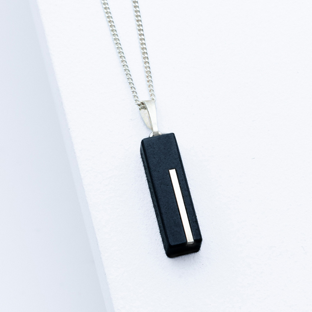 Kette Juliane C2 Silber Grau | Schwarz – Bild 3