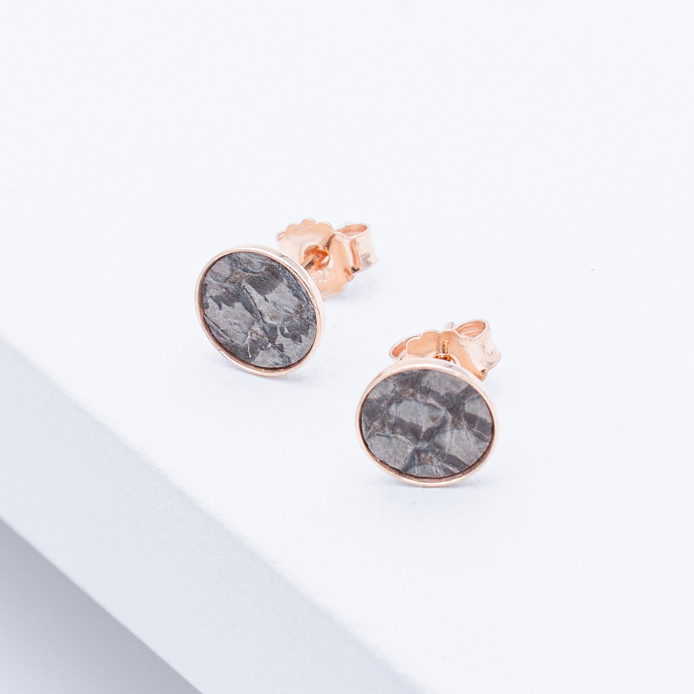 Schmuck aus Fischleder von Studio 4L. Ohrstecker R20L Rosé Grau