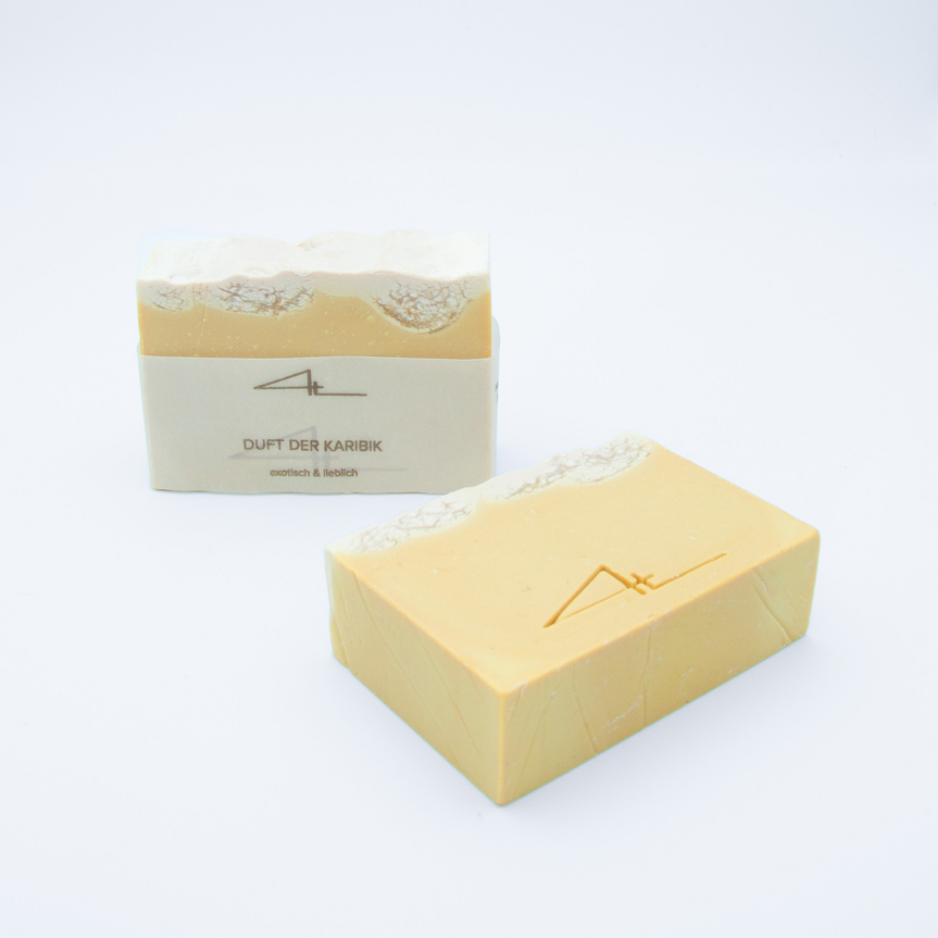 Naturseifen Duft der Karibik von Studio 4L. 100% handmade in Germany. Nachhaltig, tierversuchsfrei und ohne Plastik