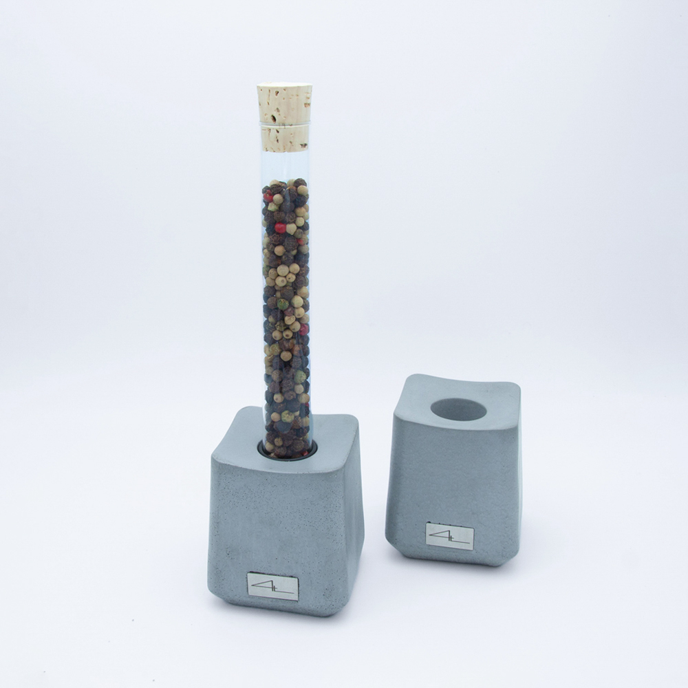 Kerzenständer | Vase | Gewürzhalter Eddy Weiß | Grau | Schwarz – Bild 8